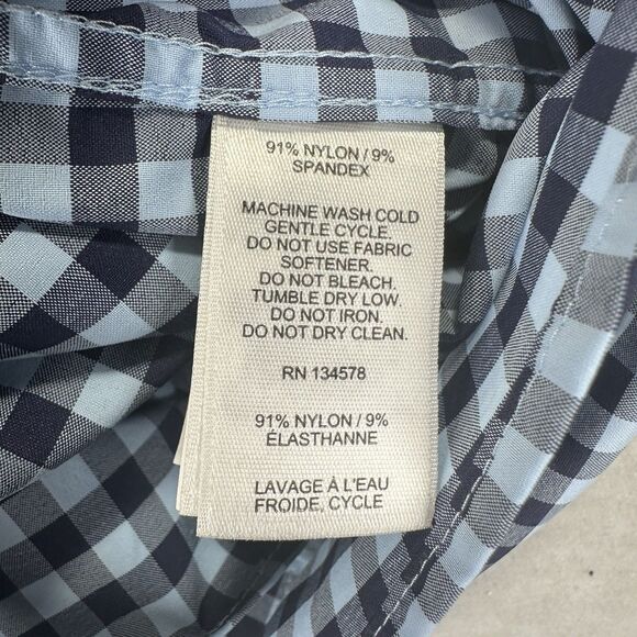 Vineyard Vines Shirt Mens 2XL Blue Gingham Plaid On The Go OTG Performance - Picture 9 of 10